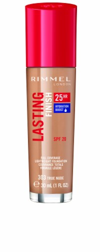 RImmel Lasting Finish 303 True Nude Full Coverage Liquid Foundation Perspective: front
