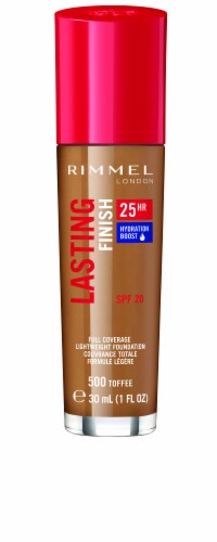 Rimmel Lasting Finish 500 Toffee Full Coverage Liquid Foundation Perspective: front