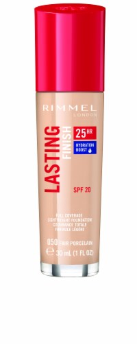 Rimmel Lasting Finish 050 Fair Porcelain Full Coverage Liquid Foundation Perspective: front
