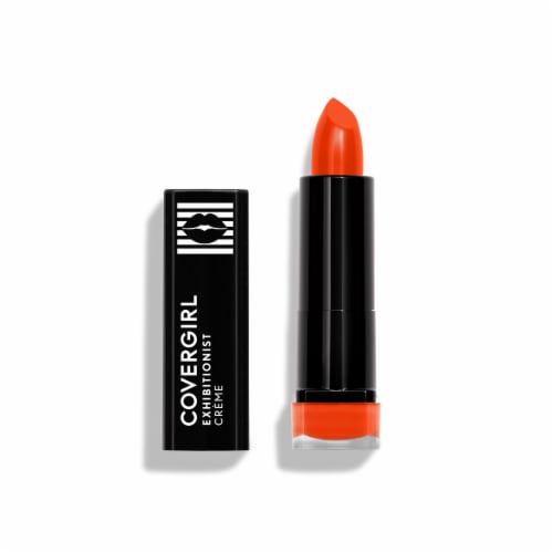 CoverGirl Exhibitionist 495 Orange AF Cream Lipstick Perspective: front