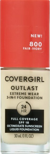 CoverGirl Outlast Extreme Wear 800 Fair Ivory Foundation Perspective: front