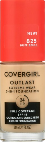 CoverGirl Outlast Extreme Wear 825 Buff Beige Foundation Perspective: front