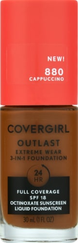 CoverGirl Outlast Extreme Wear 880 Cappuccino Foundation Perspective: front