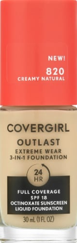 CoverGirl Outlast Extreme Wear 820 Creamy Natural Foundation Perspective: front