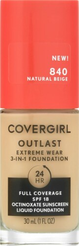 CoverGirl Outlast Extreme Wear 840 Natural Beige Foundation Perspective: front