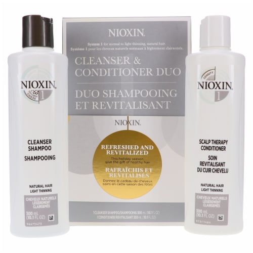 Nioxin System 1 Gift Set 2 Piece Perspective: front
