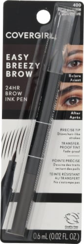 CoverGirl Easy Breezy Brow Rich Brown 24 Hour Eyebrow Ink Pen Perspective: front