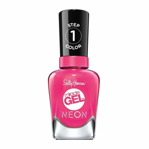 Sally Hansen Miracle Gel Neon 050 Fuchsia Fever Nail Color Perspective: front
