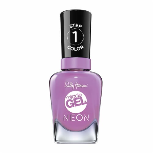 Sally Hansen Miracle Gel Neon 054 Violet Voltage Nail Color Perspective: front