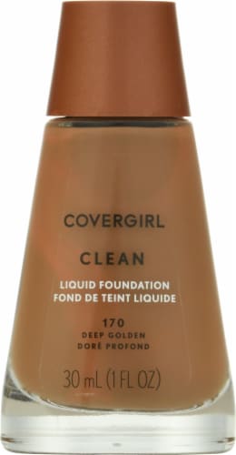 CoverGirl Clean 170 Deep Golden Liquid Foundation Perspective: front