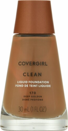 CoverGirl Clean 170 Deep Golden Liquid Foundation Perspective: front
