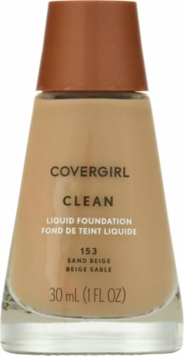 CoverGirl Clean 153 Sand Beige Liquid Foundation Perspective: front