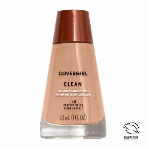 CoverGirl Clean 148 Perfect Beige Liquid Foundation Perspective: front