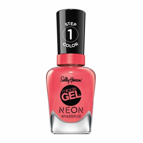 Sally Hansen Miracle Gel Neon Flash of Bright Step 1 Nail Color Perspective: front