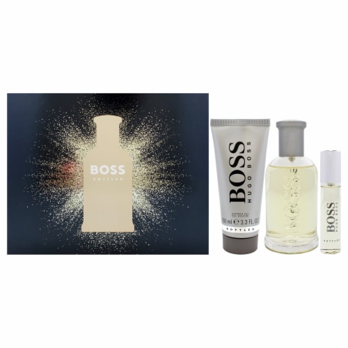 Boss Bottled Hugo Boss Men 3 Pc Gift Set 3.3oz EDT Spray 0.3oz EDT Spray 3.3oz Shower Gel 3 Pc Gift Set QFC