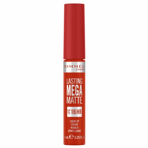 Rimmel Lasting Mega Matte Liquid Lipstick - Scarlet Flames Perspective: front