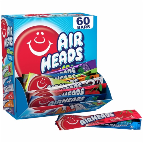 Airheads Candy Bars Variety Bulk Box Chewy Full Size Fruit Taffy, 1