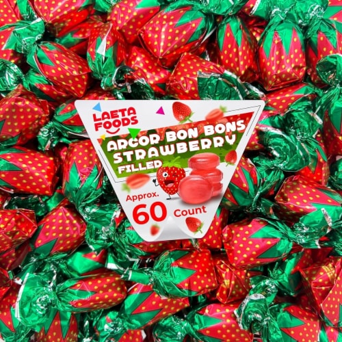 Arcor Strawberry Filled Bon Bons Hard Candy 1 Pounds Mariano s
