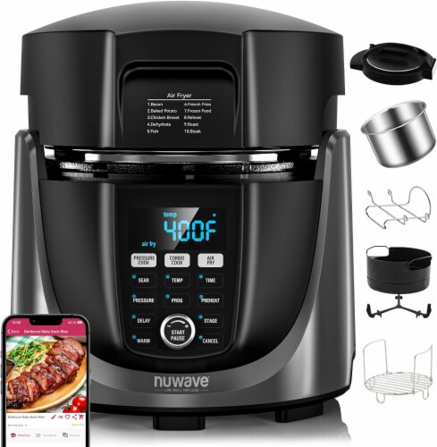 Nuwave Duet Air Fryer and Electric Pressure Cooker Combo with 2 Switchable Lids Set of 1 Mariano s
