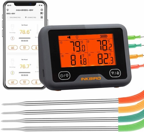 Inkbird Bluetooth and WiFi Meat Thermometer IBBQ 4BW 1 Piece Dillons Food Stores