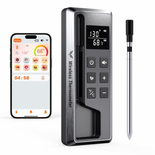 Meat Themomete Wieless With 2 Pobes, 800FT Bluetooth