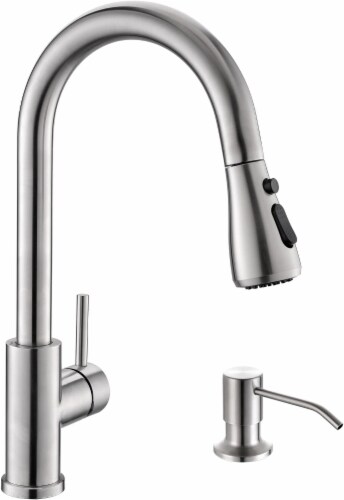 Kicimpro Kitchen Sink Faucet with Soap Dispenser Perspective: front