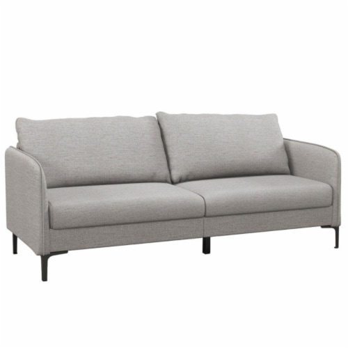 Hivvago Modern 76 Inch Loveseat Sofa Couch for Apartment Dorm with Metal Legs-Gray Perspective: front