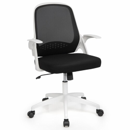Hivvago Adjustable Mesh Office Chair Rolling Computer Desk Chair with Flip-up Armrest Perspective: front