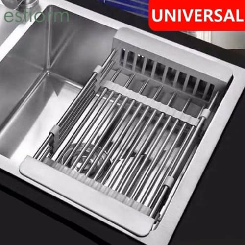 Kitcheniva Stainless Steel Dish Drainer Over Sink Roll-Up, 1 pc - Foods Co.