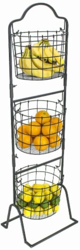 Kitcheniva Fruit And Vegetable Wire Market Basket Stand - Round Perspective: front