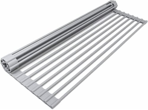 Kitcheniva Over the Sink Multipurpose Roll-Up Dish Drying Rack Perspective: front