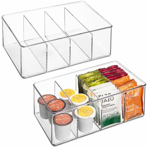 Kitcheniva Storage Bins With Dividers, Set of 2 - Foods Co.