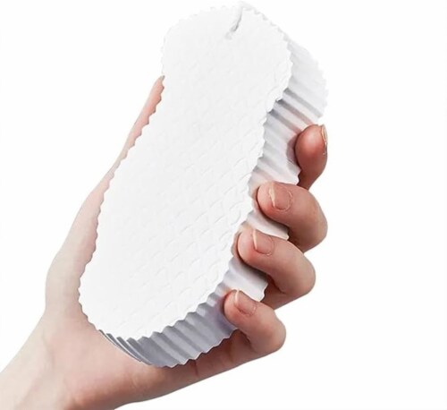 Kitcheniva Ultra Soft Exfoliating 2 PCS Bath Sponge - White +