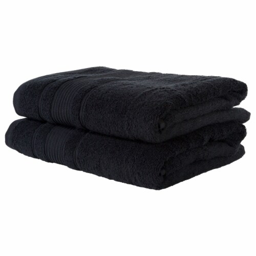 Kitcheniva Ultra Super Soft 100% Cotton Bath Towels Black, 2 Packs, Set of  2 - Kroger