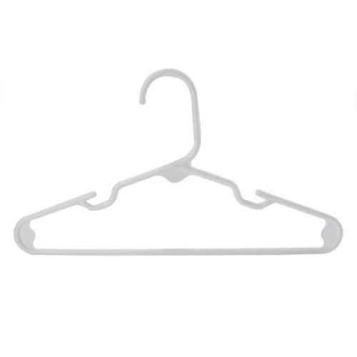 15 White Plastic Hangers