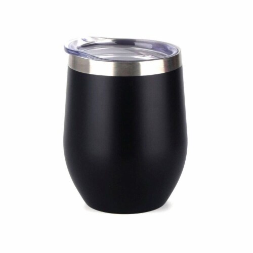 Kitcheniva Stainless Steel Wine Tumbler - 1 Pack Black Perspective: front