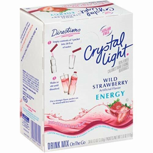 Crystal Light Sugar Free Drink Mix 30 Packs Wild Strawberry 30 Packs