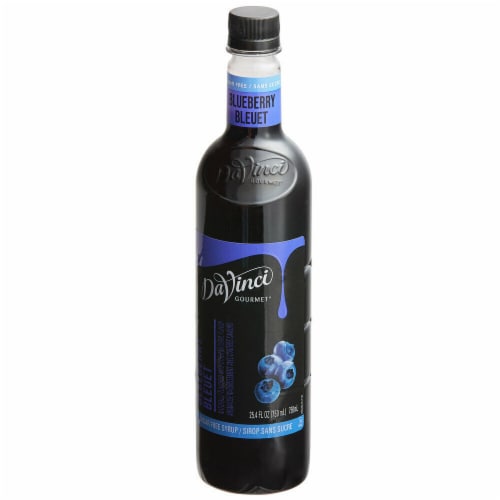 DaVinci Gourmet Sugar Free Flavoring Syrup 750mL - Blueberry Perspective: front