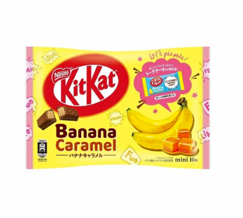 Japanese Kit Kat Banana Caramel Perspective: front