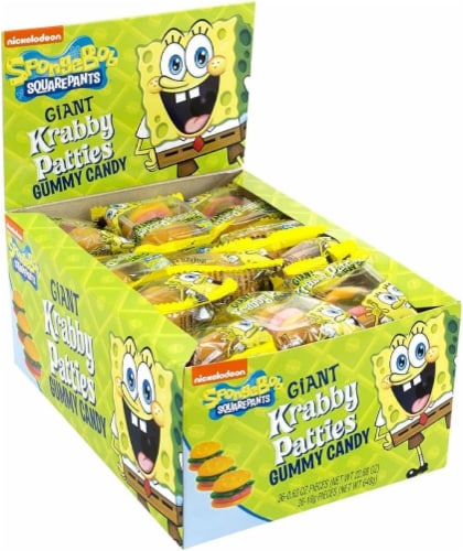 Spongebob Squarepants Giant Krabby Patties Gummy Candy - 36 count, 36