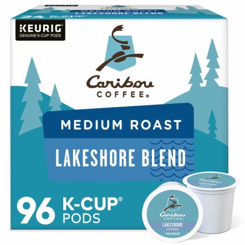 Caribou Coffee Keurig K-Cup Pods 96 Count - Lakeshore Blend Perspective: front