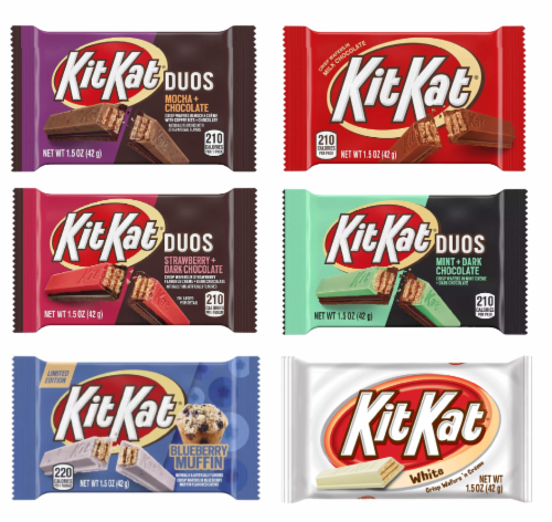 Hershey's KitKat Variety Assortment 1.5 oz - 6 Bars Perspective: front
