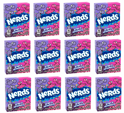 Nerds Grape & Strawberry Candy 1.65 oz - Pack of 12, Pack of 12