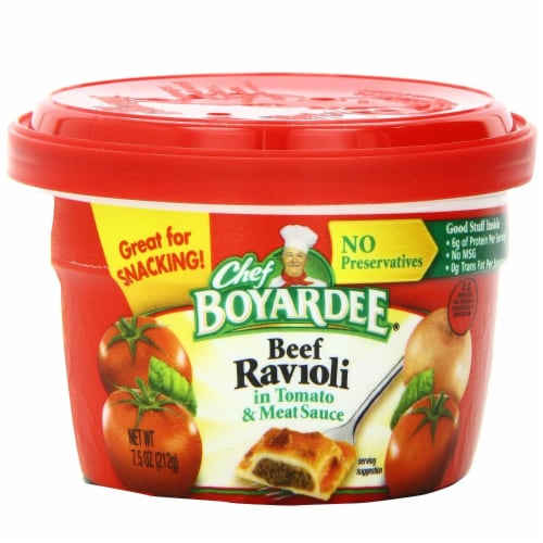Chef Boyardee Beef in Tomato & Meat Sauce Ravioli 7.5 oz - 12 Bowls Perspective: front
