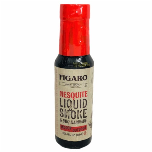 Figaro Mesquite Liquid Smoke And Barbecue Marinade 4 oz Perspective: front