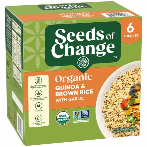 Seeds Of Change Quinoa And Brown Rice With Garlic 8.5 oz - 6 Pack Perspective: front