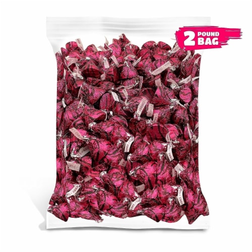 Hershey's Kisses Milk Chocolate Filled With Cherry Cordial Creme Candy - 2 Lbs Perspective: front