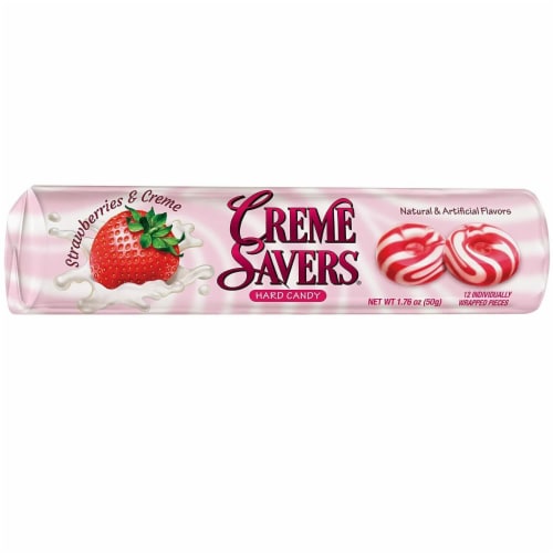 Creme Savers Strawberries And Creme Hard Candy - 12 Count Perspective: front