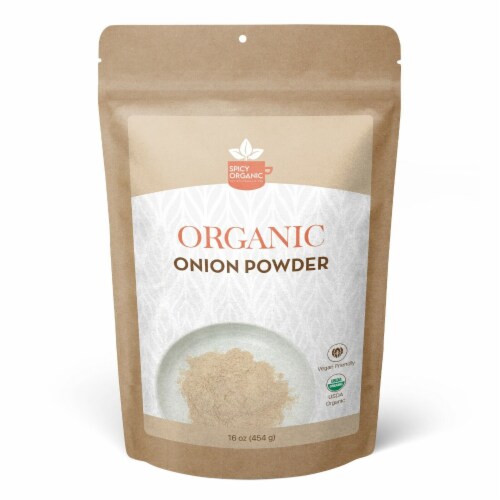 Organic White Onion Powder Seasoning 16 oz Perspective: front