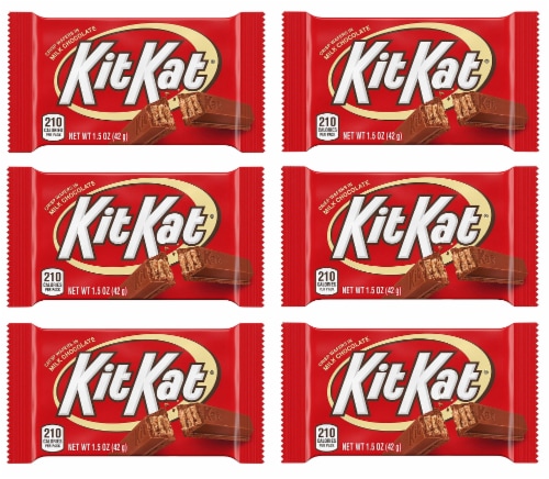 KitKat Milk Chocolate Crisp Wafers 1.5oz - Pack of 6 Perspective: front